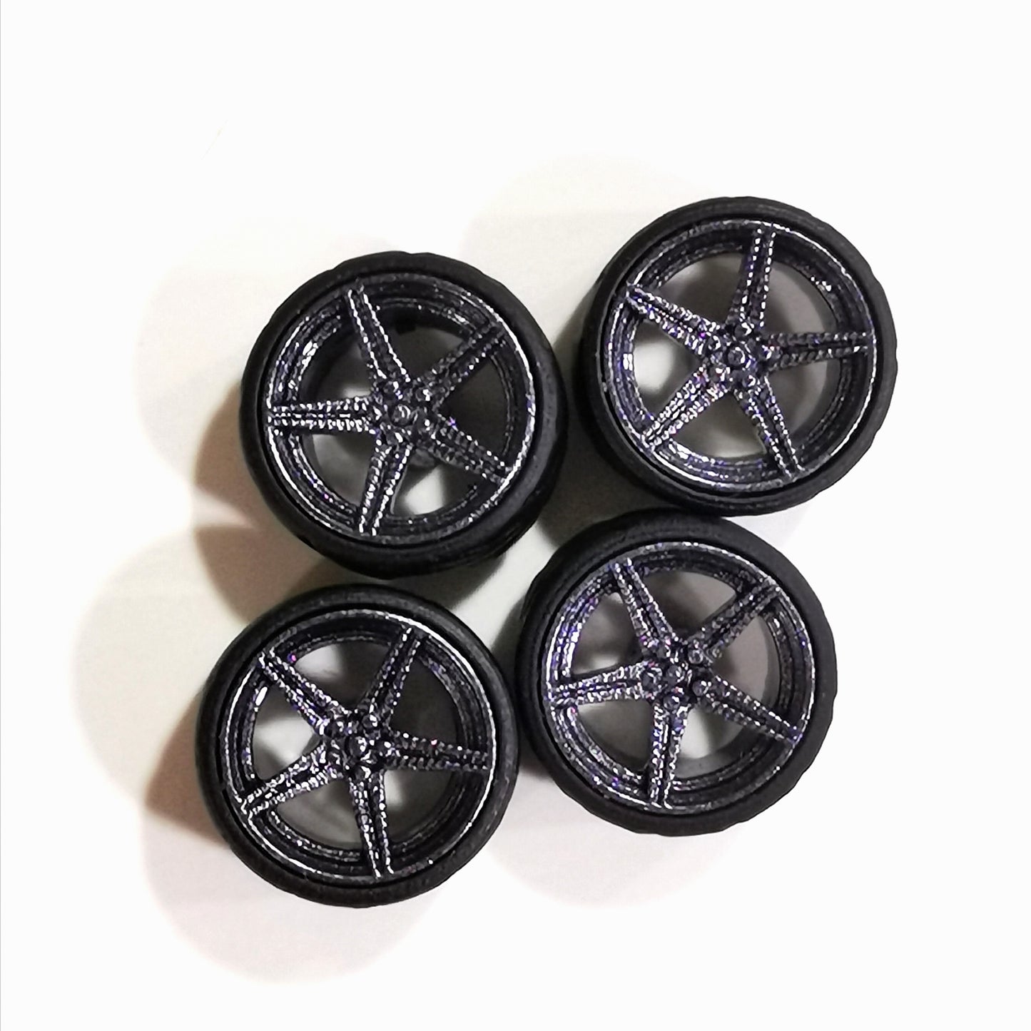 3D printed Rims and Tires set 1:64 SCALE
