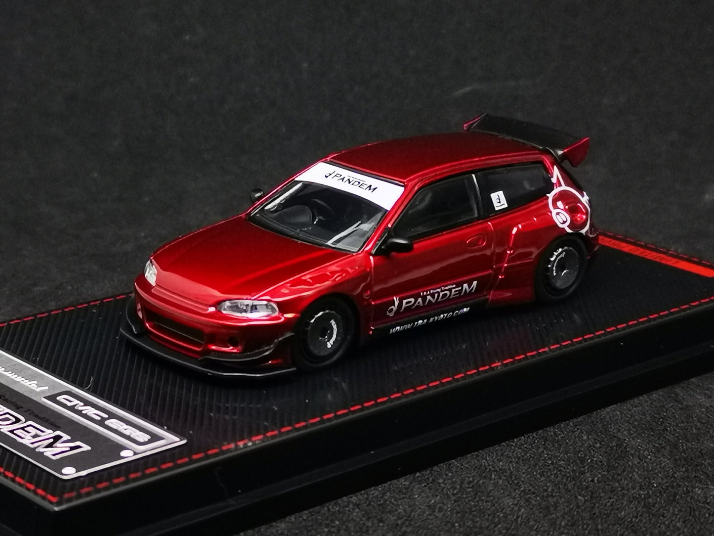 Ignition Model 1:64 Scale Honda Civic Eg6 Pandem Rocket Bunny (Metallic red)