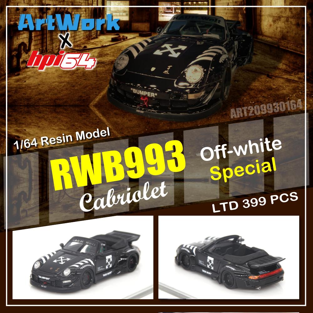Hpi64 Porsche 993 Cabriolet RWB black
