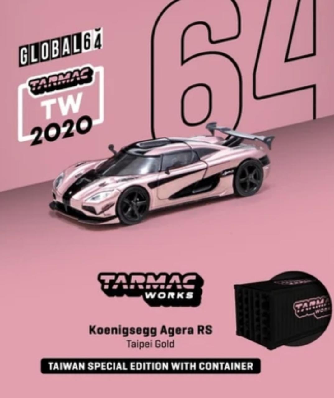 Tarmac Works Taiwan Exclusive 1/64 Koenigsegg Agera RS Taipei Gold