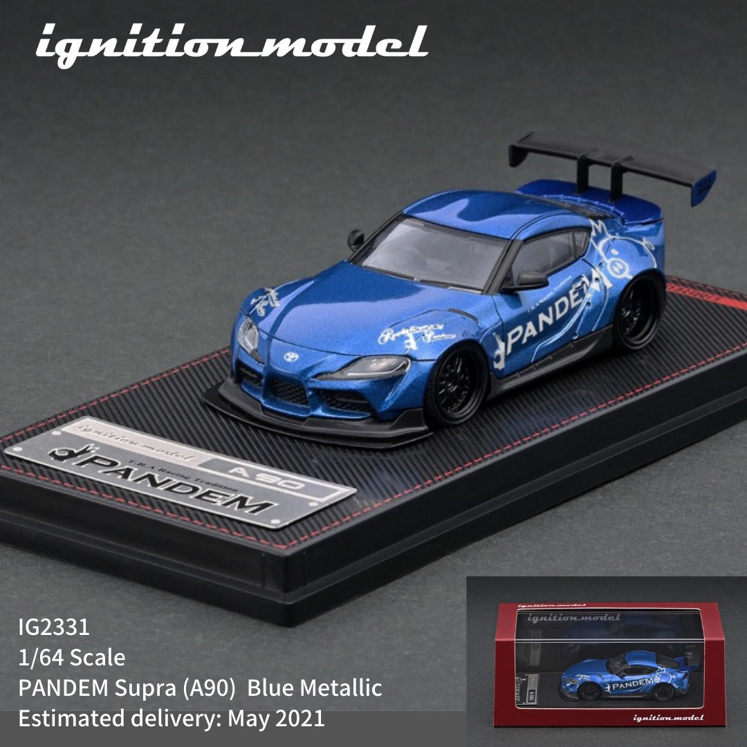 Ignition Model 1:64 Scale Pandem GR Supra (A90) Blue Metallic