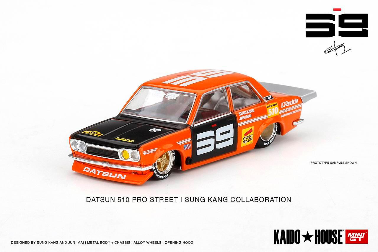 Mini GT x Kaido House 1:64 Datsun 510 Pro Street Orange