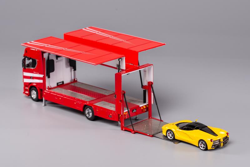 GCD Scania S730 Enclosed Double Deck Gull Wing Tow Truck 1:64