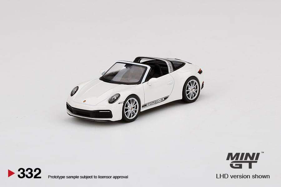 Mini GT #332 1/64 Porsche 911 Targa 4s White Mini GT