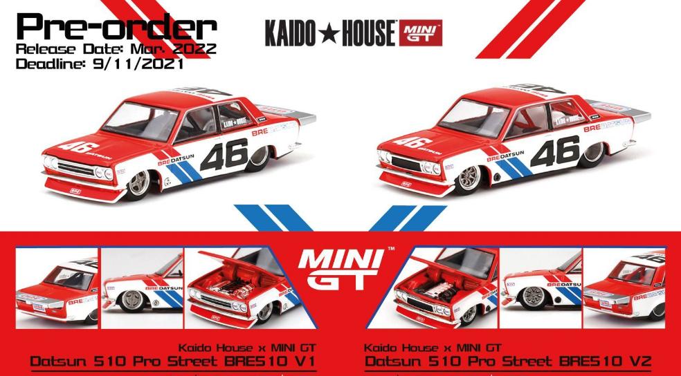 Mini GT x Kaido House 1:64 Datsun 510 Pro Street BRES 10 V1/V2 Mini GT
