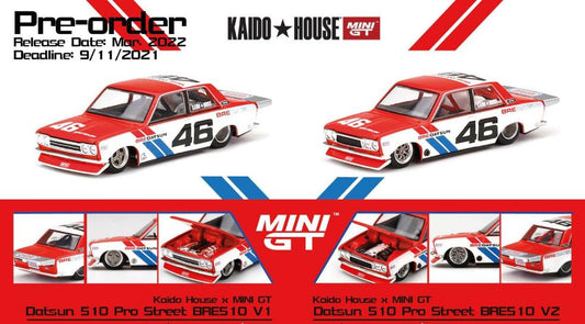 Mini GT x Kaido House 1:64 Datsun 510 Pro Street BRES 10 V1/V2 Mini GT