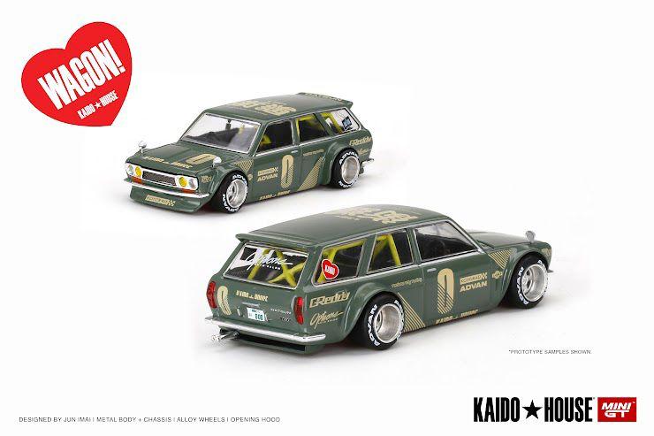 Mini GT x Kaido House 1:64 Datsun 510 Wagon Green/Blue Mini GT