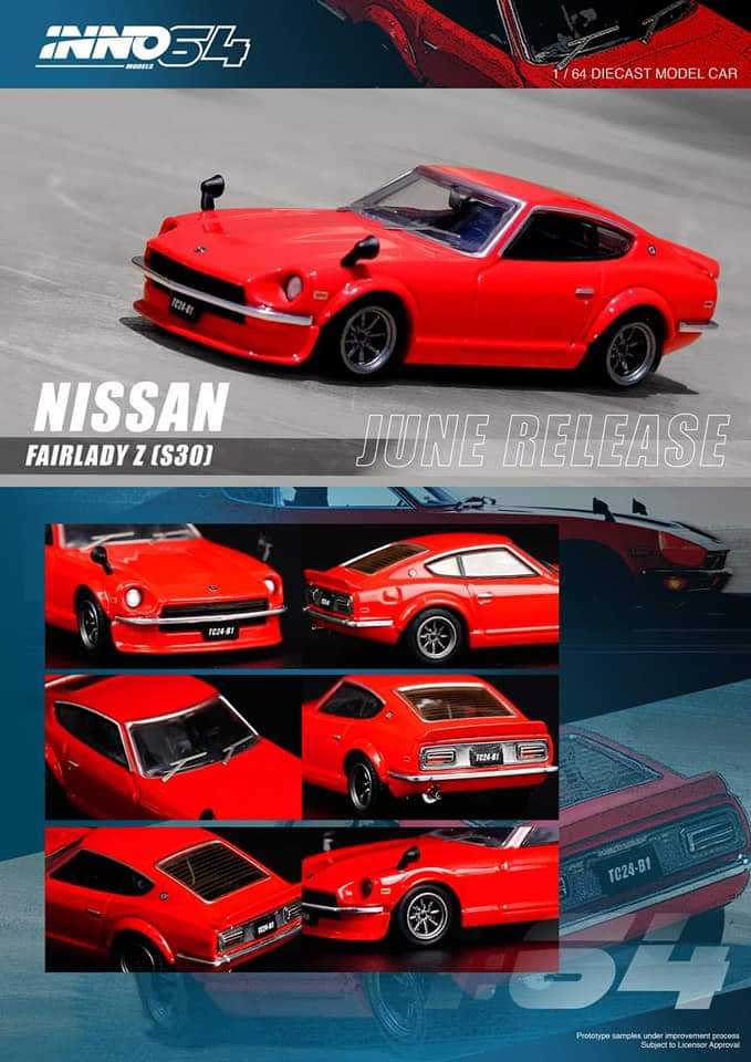 Inno64 1:64 Nissan Fairlady Z (S30) Red Inno64