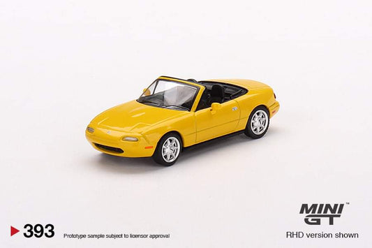 Mini GT #393 Mazda Eunos Roadster MX-5 NA (Sun burst yellow) Mini GT