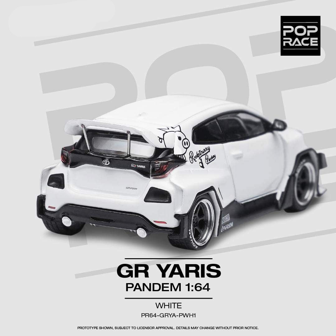Pop Race 1:64 Pandam Toyota Gr Yaris White
