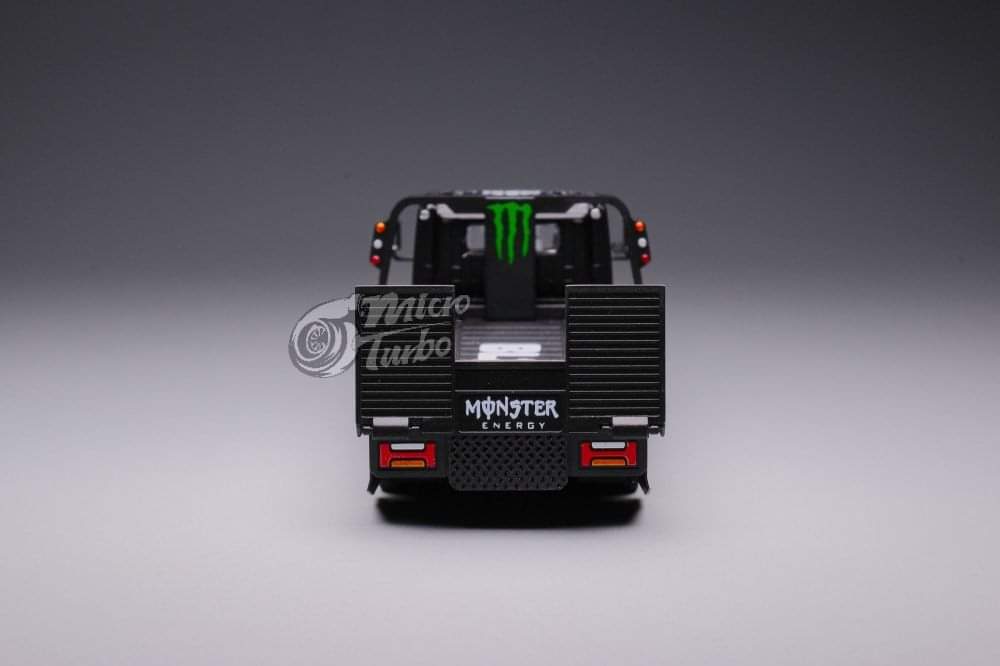 Micro turbo 1/64 Monster Hino 300 Flatbed Tow Truck