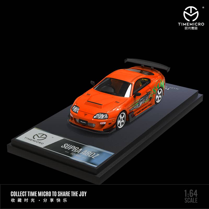 Time Mirco 1:64 Scale The Fast and the Furious Toyota Supra MK IV A80 (with Figure)