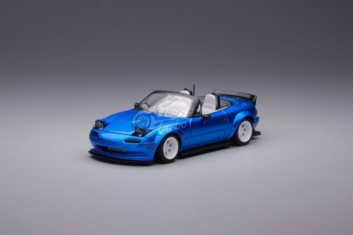 Micro Turbo 1:64 Scale Pandem Rocket Bunny Mazda MX-5 NA Roaster [Blue]