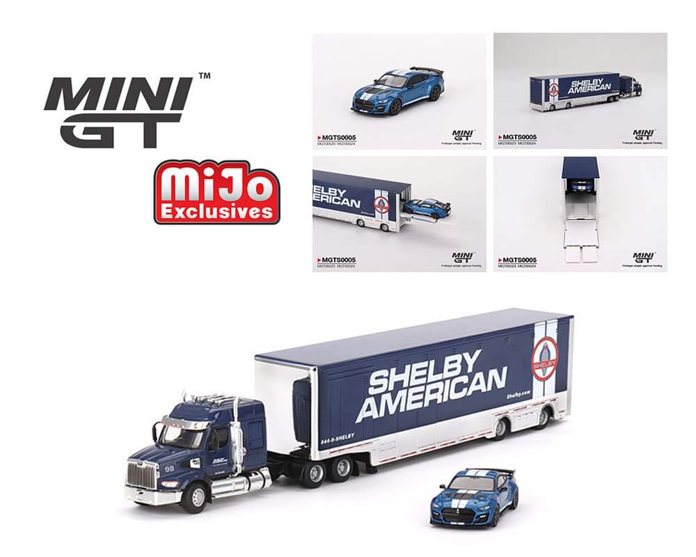 Mini GT #MGTS005 MINI GT America Shelby Transporter Set (Included 1 transporter and 1 Car)
