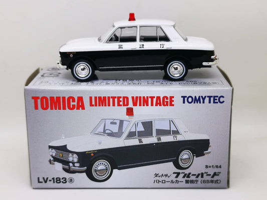 Tomica Limited Vintage
LV-183a Nissan/Datsun Bluebird 510
Japan Patrol Car