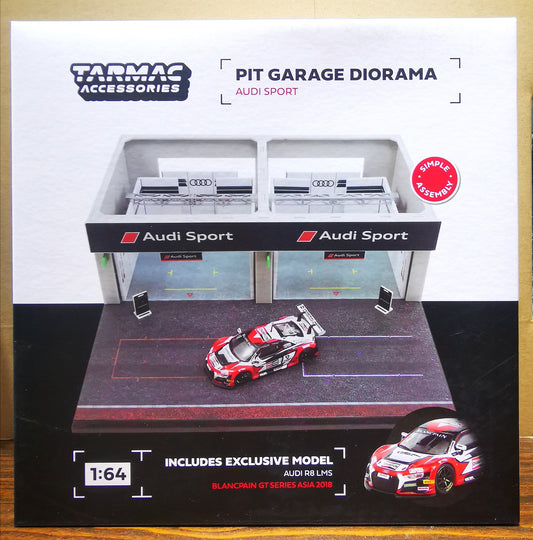 Tarmacworks Pit Garage Diorama - Audi Sport (R8LMS included)