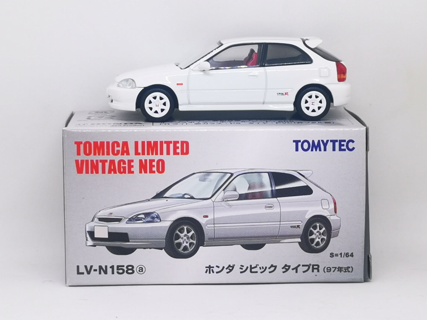 Tomica Limited Vintage Neo LV-N158a Honda Civic EK9 TypeR white 97