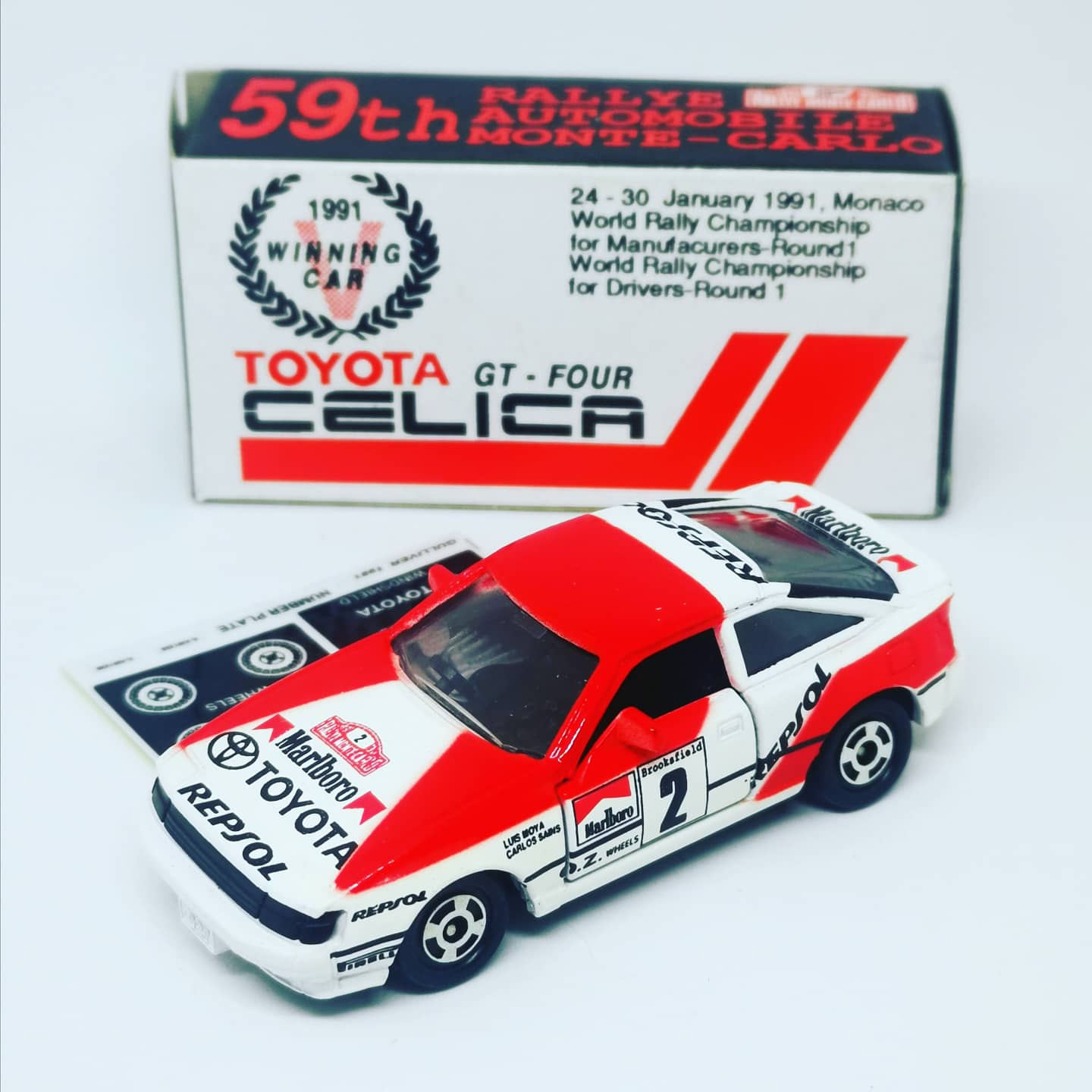 Tomica Toyota Celica GT Four St165
1991 59tg Monte Carlo WRC Winning Car 1:58 Scale