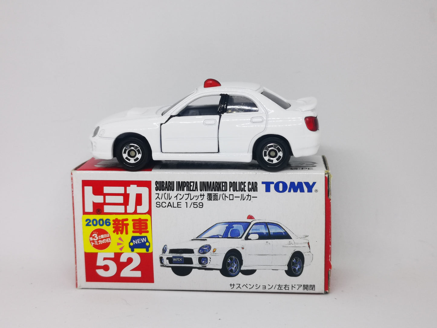Tomica No.52 Subaru Impreza Unmarked Police Car