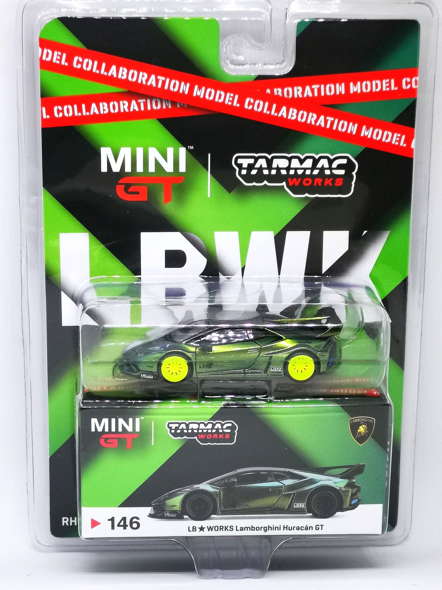 Tarmacworks X MiniGT #146 1/64 LB★WORKS Lamborghini Huracán GT Magic Green Chase