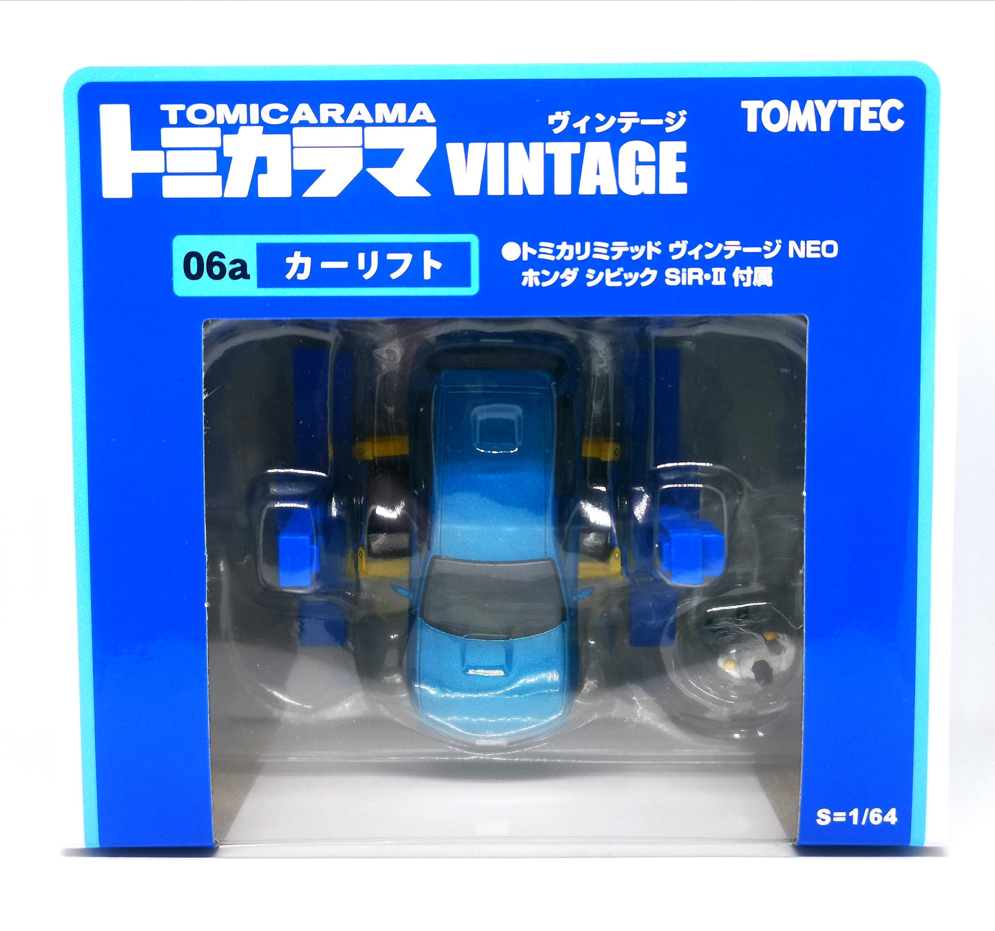 Tomytec Limited Vintage
Neo Diocolle64 Car Snap
06a
Car Lift Diorama With Honda Civic SiR-II Takara Tomy