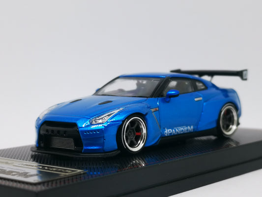 Ignition Model 1:64 Scale Pandem Nissan GT-R (Blue Metallic)