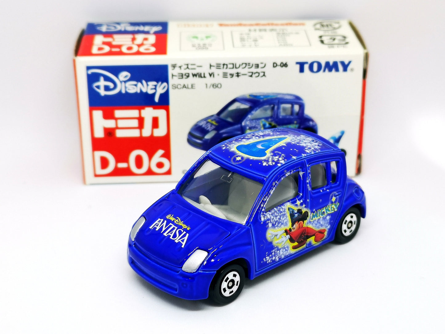 Disney Tomica D06 Toyota WiLL VI Mickey Mouse Fantasia