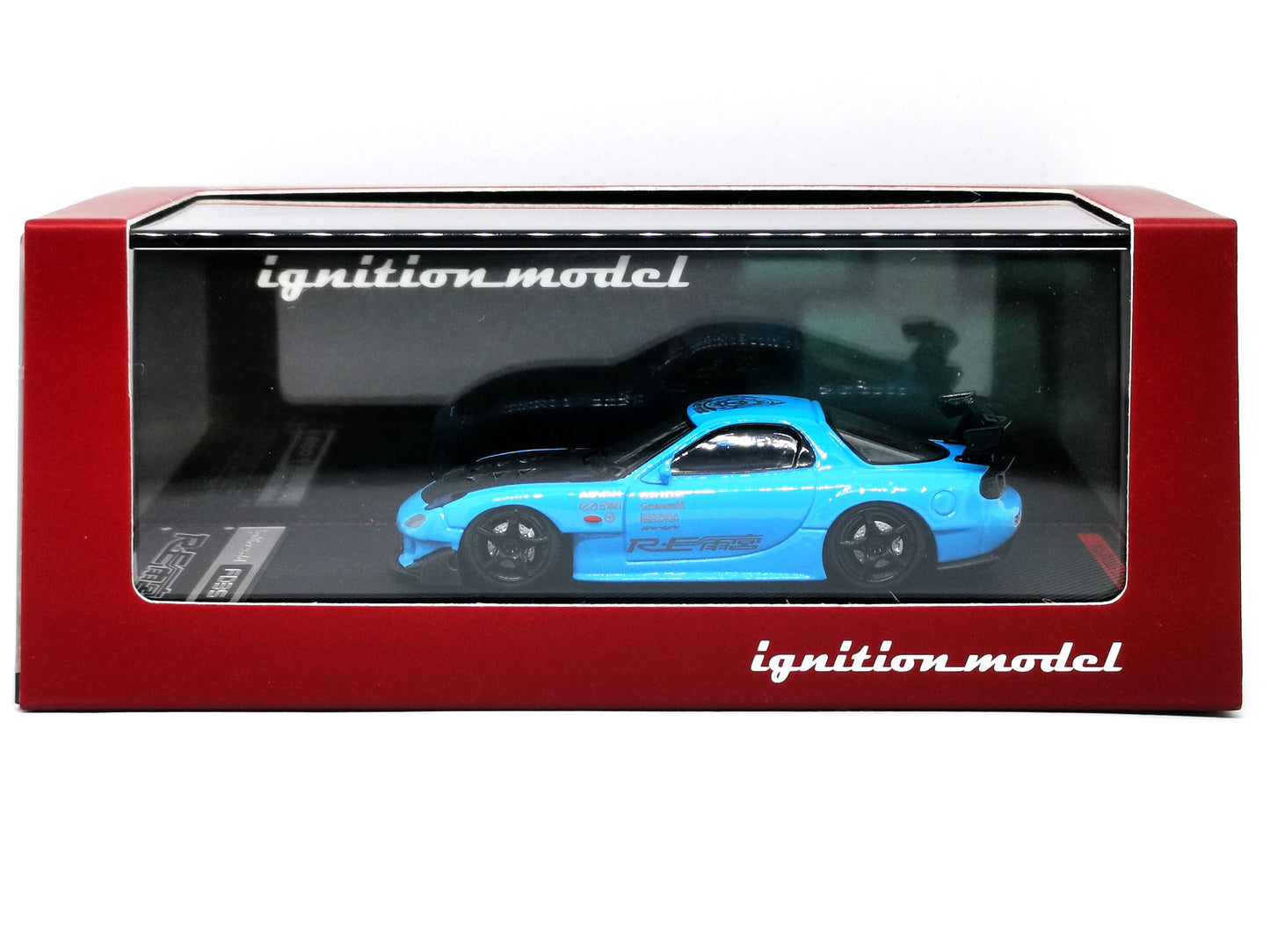 Ignition Model 1:64 Scale Mazda RX7 FD3S RE Amemiya Light Blue Ignition Mode