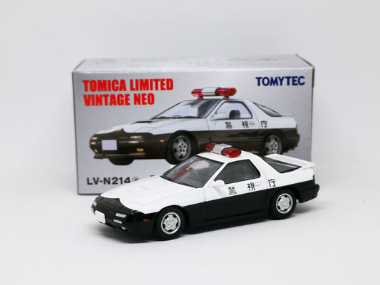 Tomica Limited Vintage Neo LV-N214a Mazda RX7 FC3S Japan Patrol Car