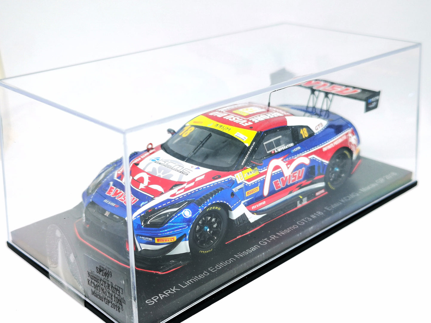 Sparky Model 1:43 Scale Nissan GT-R Nismo GT3 KCMG -10th FIA GT World Cup Macau 2018