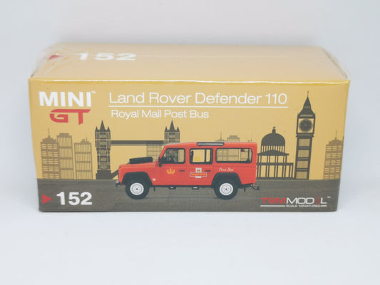 MiniGT #152 1/64 Land Rover Defender 110 Royal Mail Post Bus