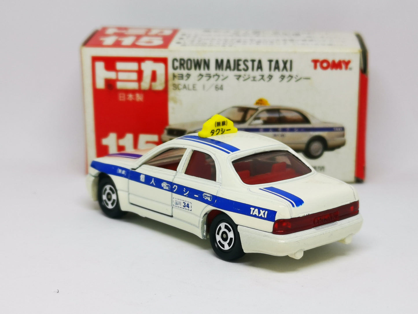 Tomica #115 Toyota Crown Majesta Japan Taxi Made in Japan