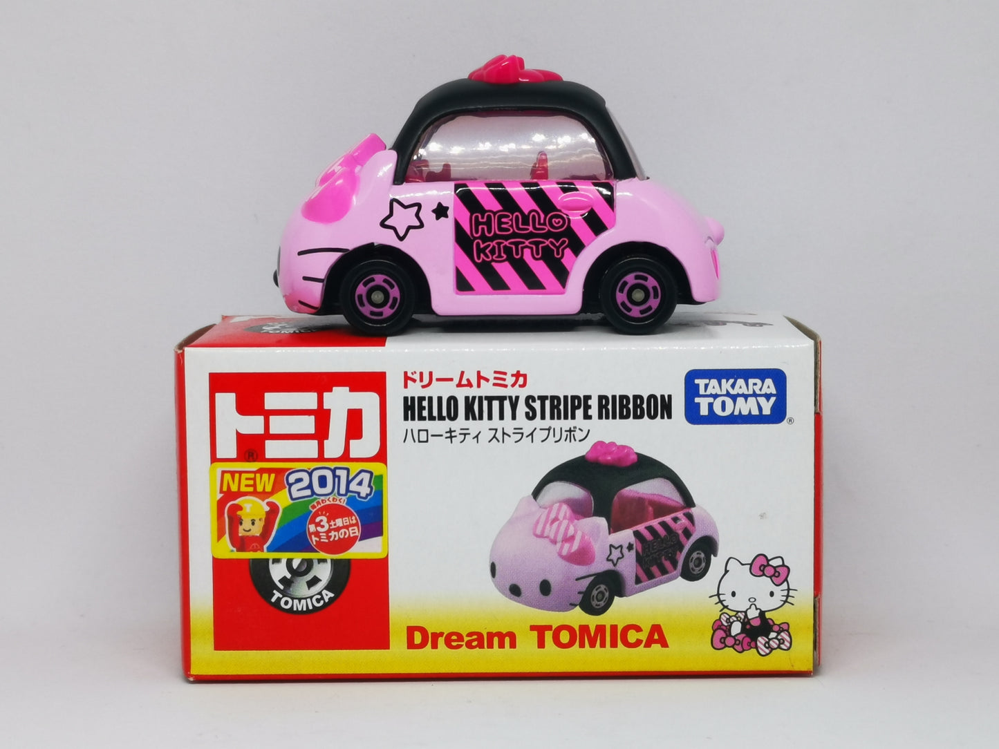 2014 Dream Tomica Hello Kitty Stripe Ribbon Takara Tomy