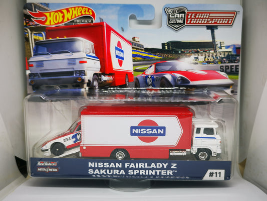 Hotwheels Team Transporter Nissan Fairlady Z Sakura Sprinter