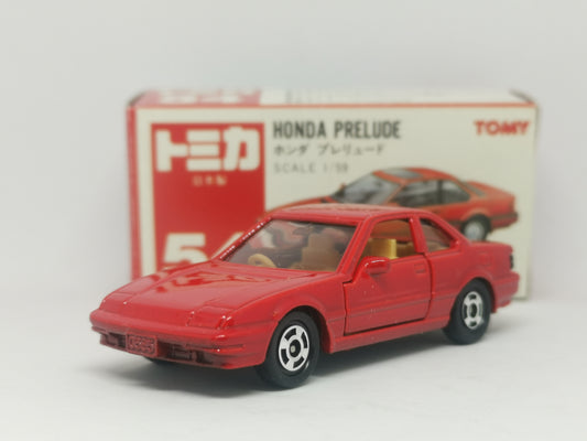 Tomica #54 Honda Prelude Red Made in Japan