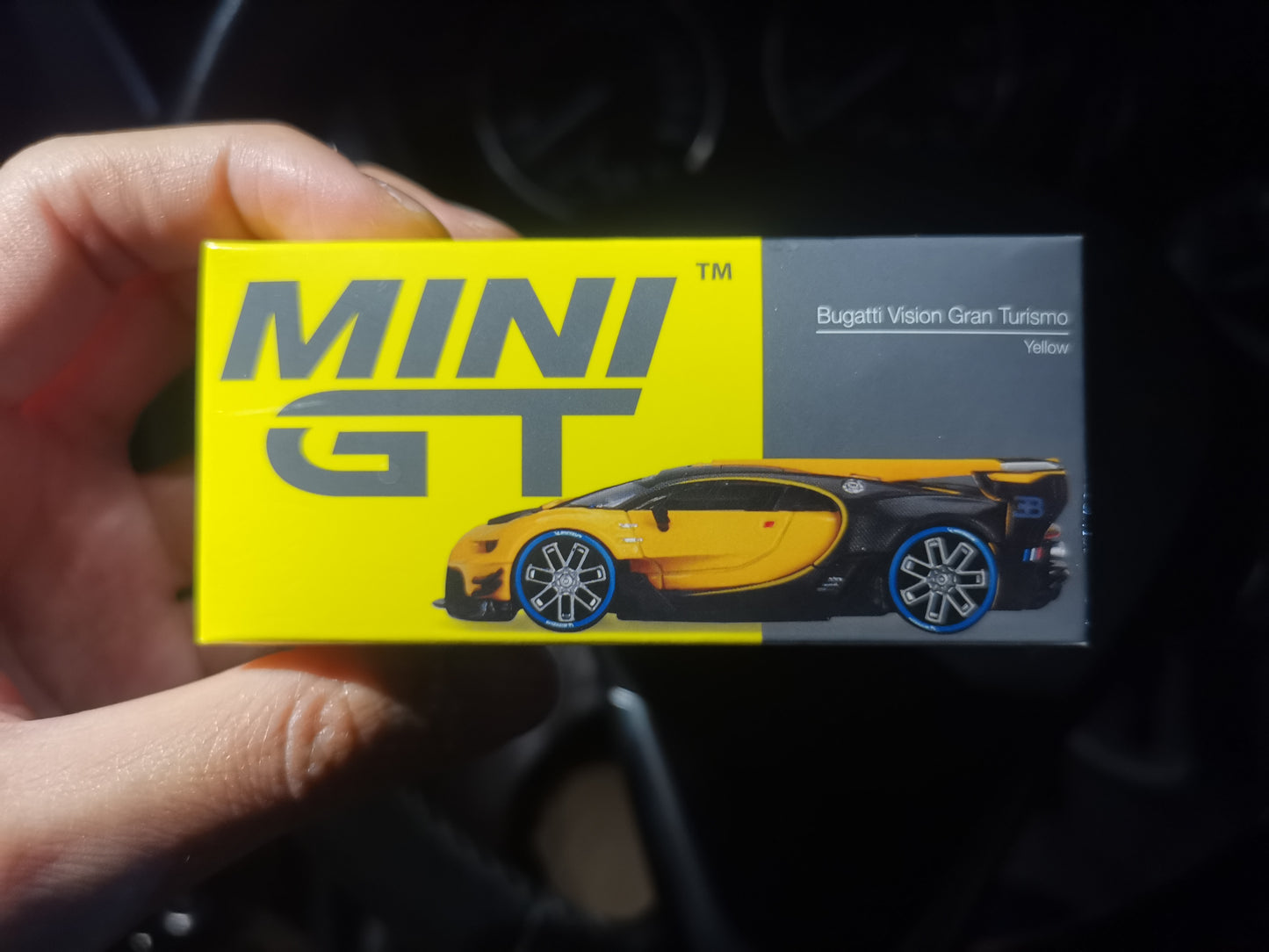 Mini GT #317 Bugatti Vision Gran Turismo Yellow 1:64 scale