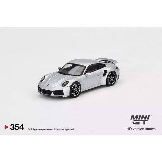 Mini GT #354 1/64 Porsche 911 Turbo S GT Silver Metallic Mini GT