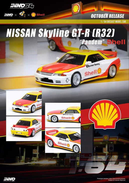 Inno64 1:64 Scale HK Toycar event exclusive Nissan Skyline GT-R R32 Pandem Rocket Bunny SHELL