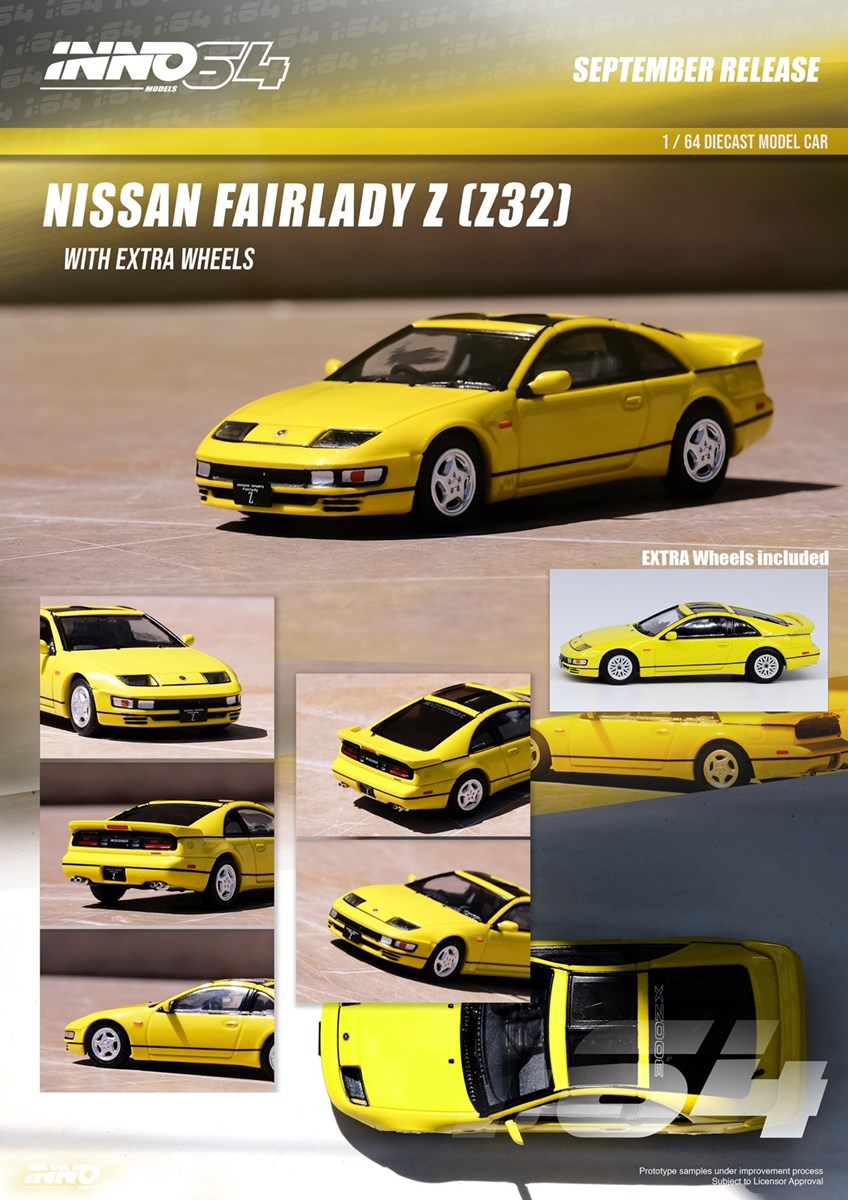 Inno64 Nissan Fairlady Z (Z32) Yellow Pearlglow