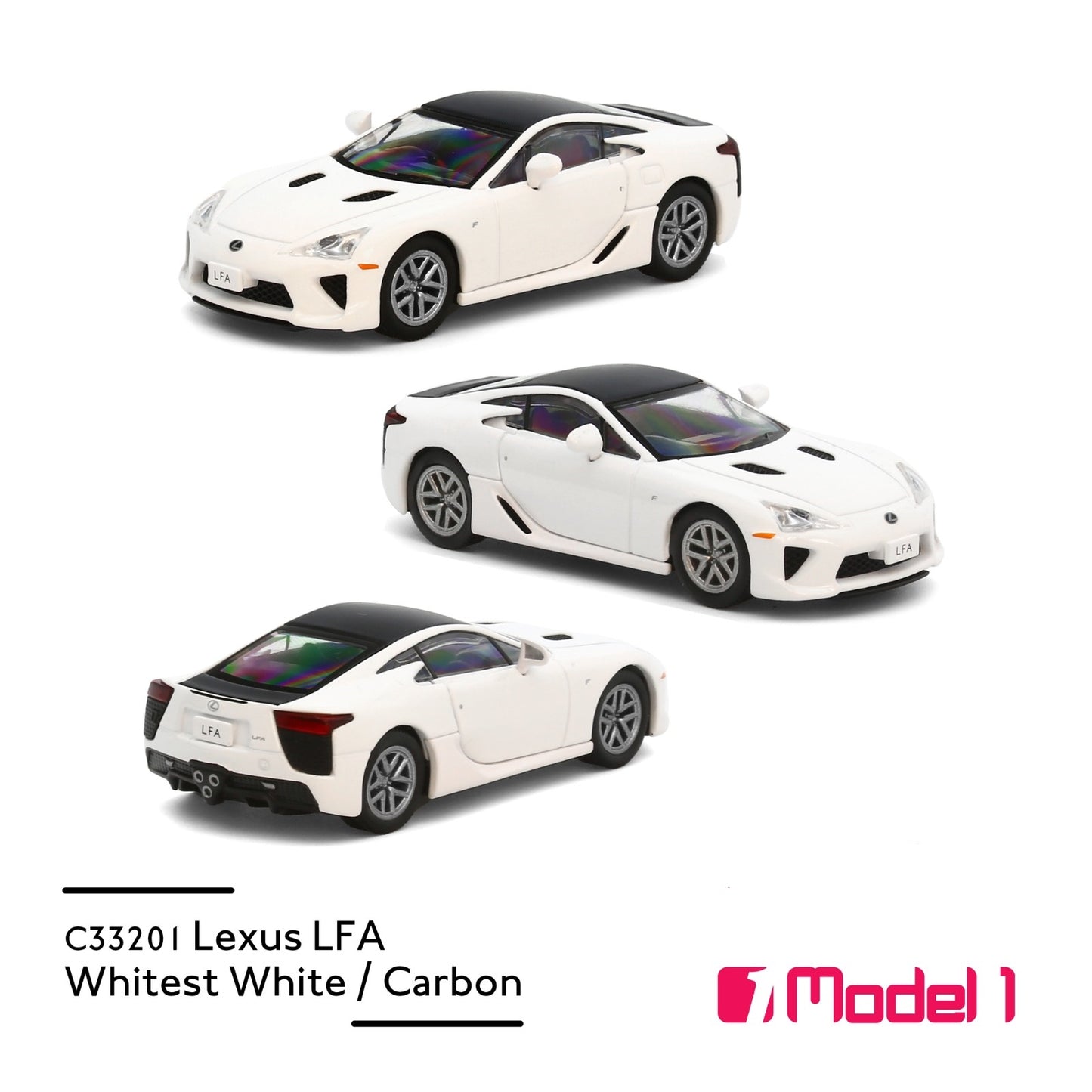 Model 1 LFA White / Carbon 1:64 Scale