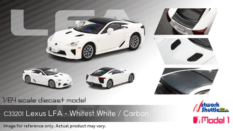 Model 1 LFA White / Carbon 1:64 Scale