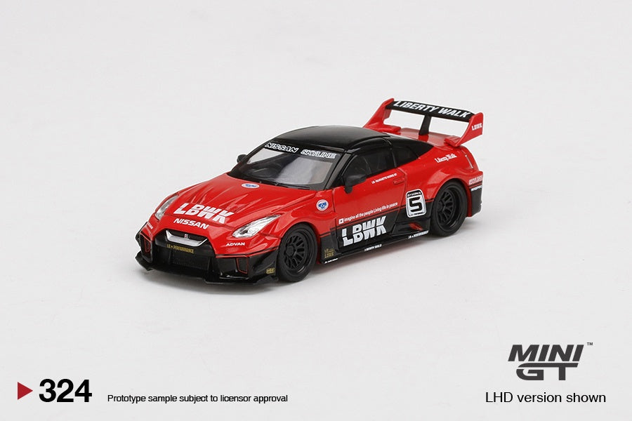MINI GT #324 LB-Silhouette WORKS GT NISSAN 35GT-RR Ver.1 Red/Black Mini GT