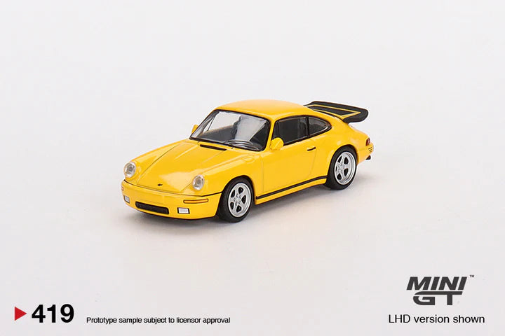 Mini GT #419 RUF CTR 1987 (Blossom Yellow) 1:64 scale