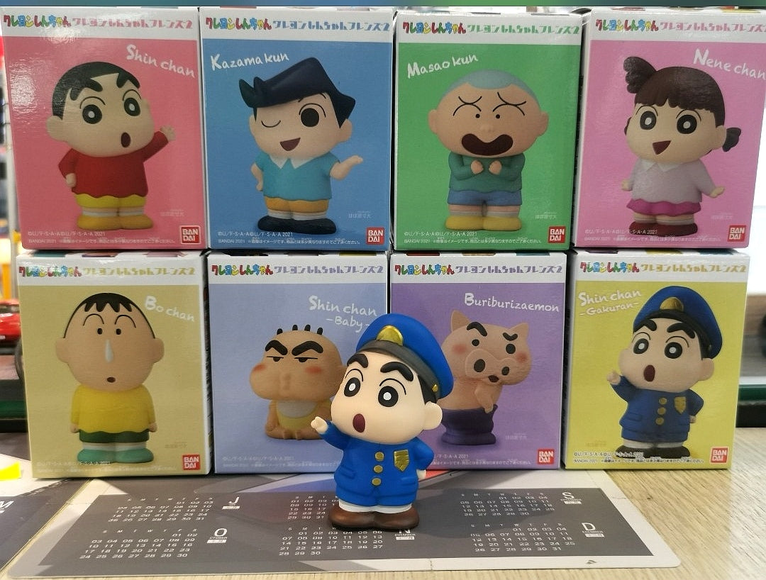 Bandai Crayon Shin Chan and Friends vol.2 complete mini figure set of 8 Bandai