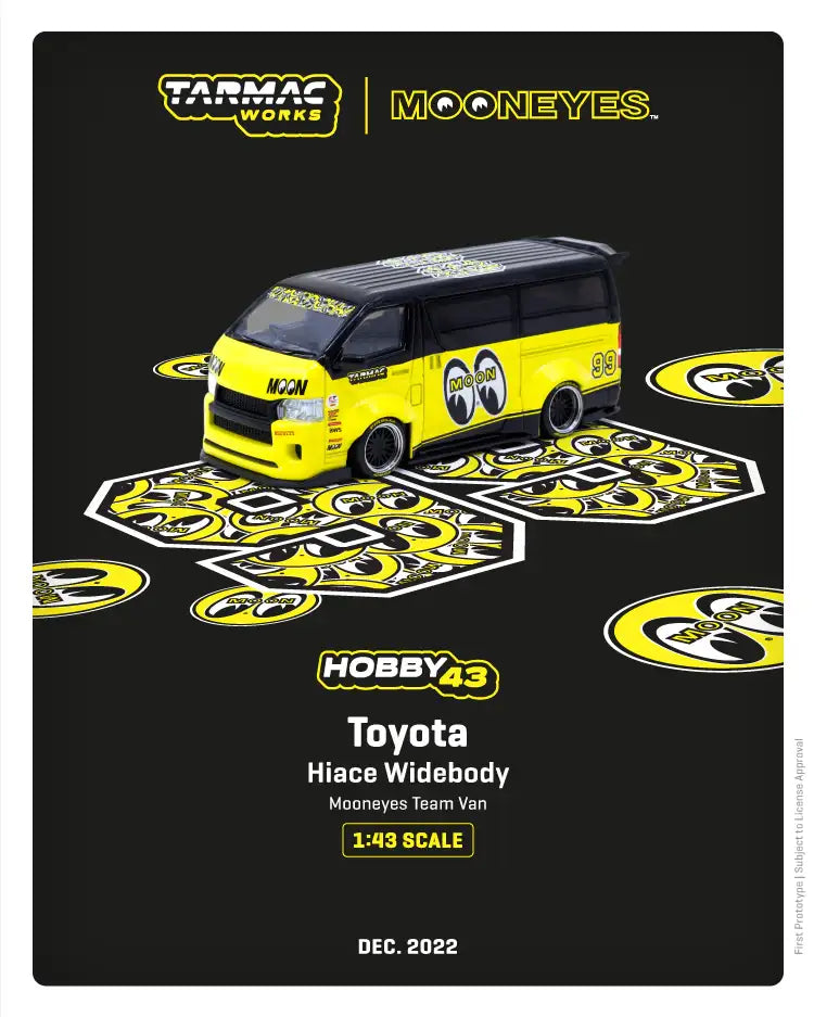 Tarmac Works 1:43 Scale Toyota Hiace Widebody Mooneyes Team Van