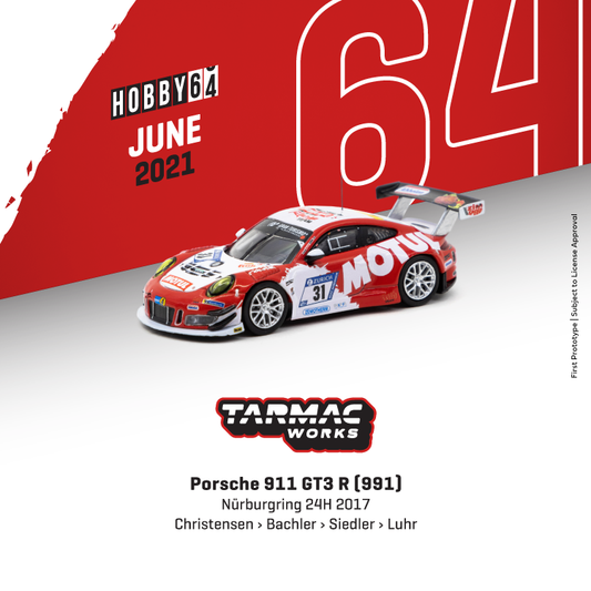 Tarmac Works Porsche 911 GT3 R (991)Nürburgring 24h 2017 Christensen, Bachler, Siedler, Luhr