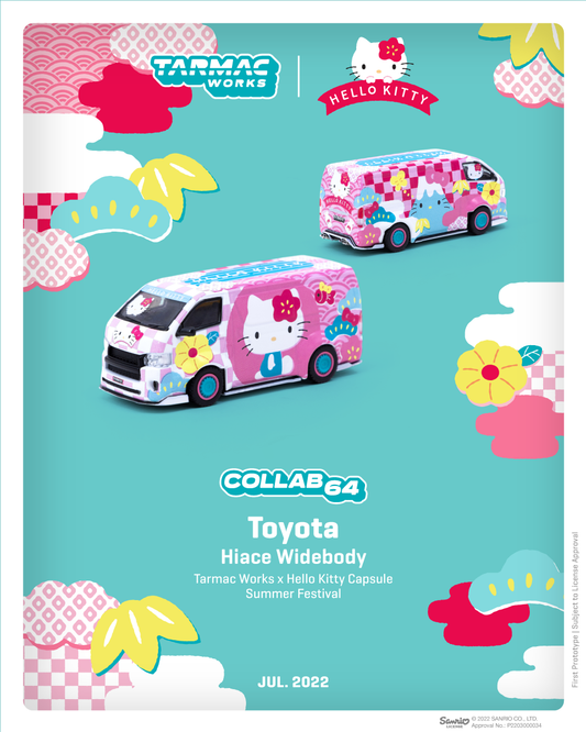 Tarmacworks 1:64 Toyota Hiace Widebody
Hello Kitty Capsule
Summer festival