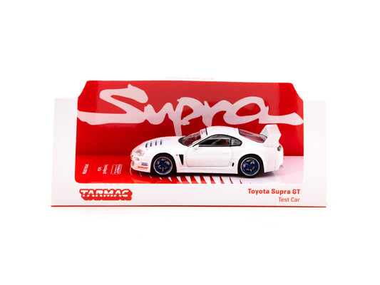 Tarmac Works 1:64 Scale Toyota Supra GT test Car Hong Kong Exclusive (White)