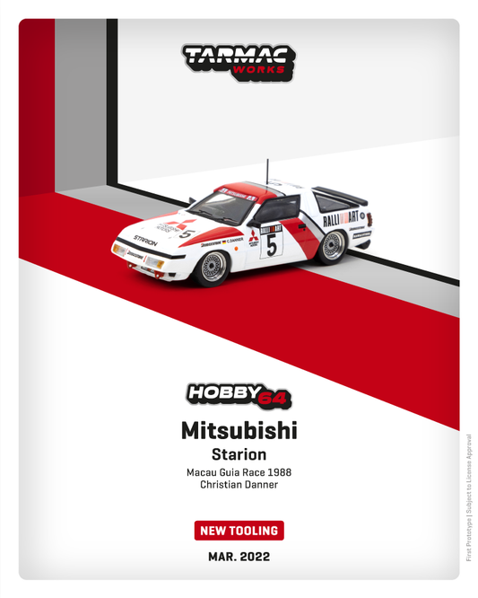 Tarmac Works 1:64 Mitsubishi Starion Macau Guia Race 1988
Christian Danner