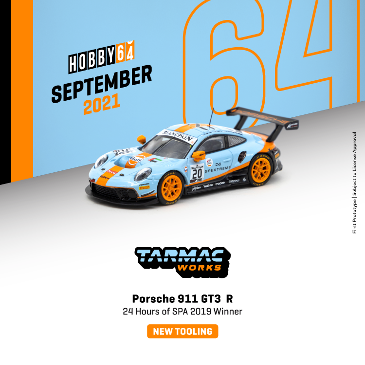 Tarmac Works Porsche 911 GT3 R (2019)
24 Hours of SPA 2019 - Winner
Lietz / Christensen / Estre Tarmacworks